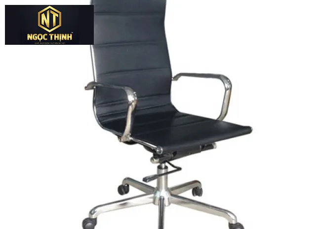 Ghế lưới lưng cao khung thép bọc da công nghiệp GL317